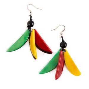 Fair Trade Tagua Nut Organic Earrings Jewelry (Sustainable & Eco-Friendly)